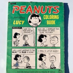 1986 Vintage Peanuts Coloring Book Featuring Lucy